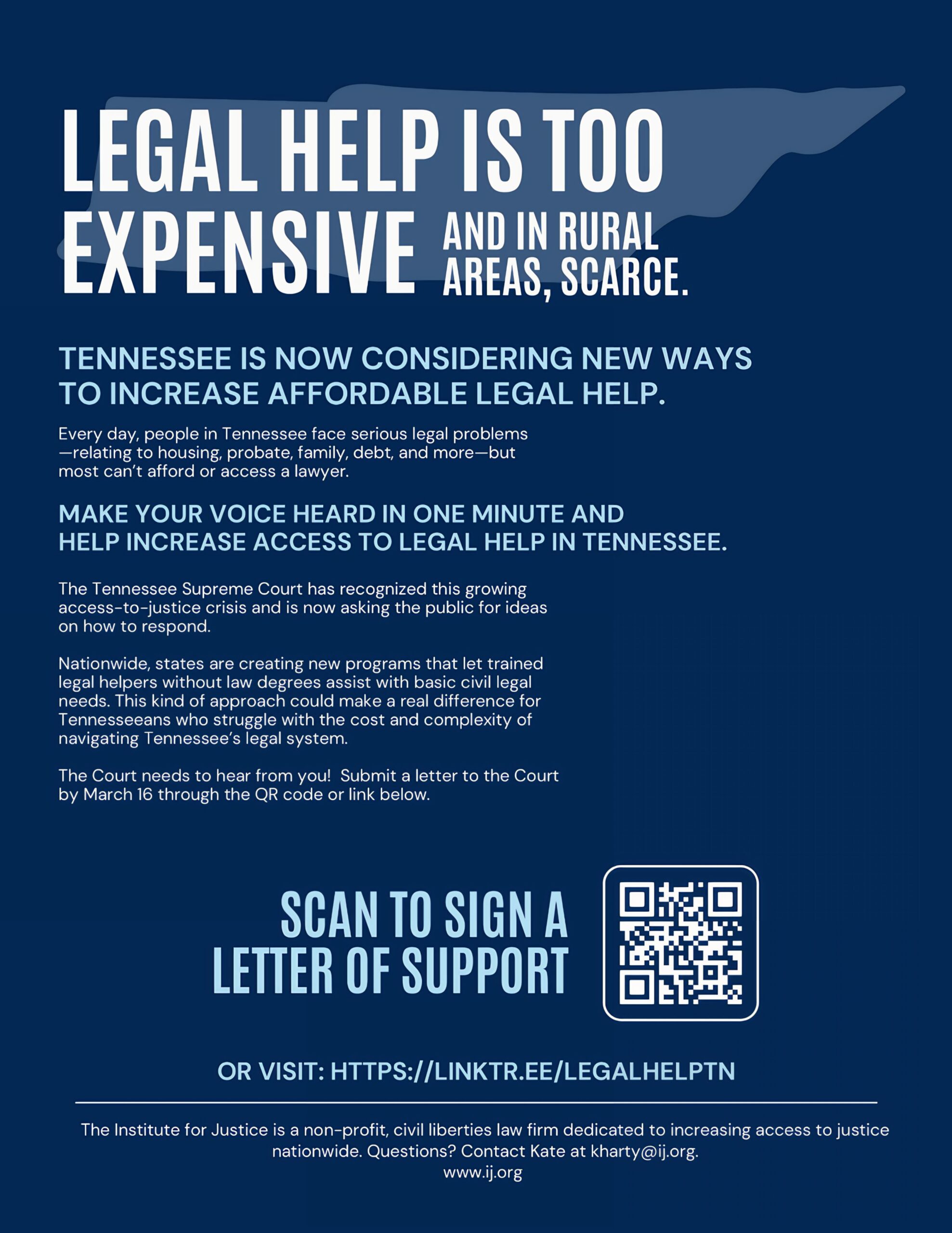 Help expand access to affordable legal help in Tennessee